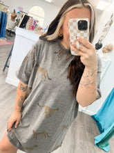 Load image into Gallery viewer, Cheetah Washed Tshirt Dress
