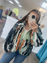Load image into Gallery viewer, Fuzzy Multi Color Fleece Jacket
