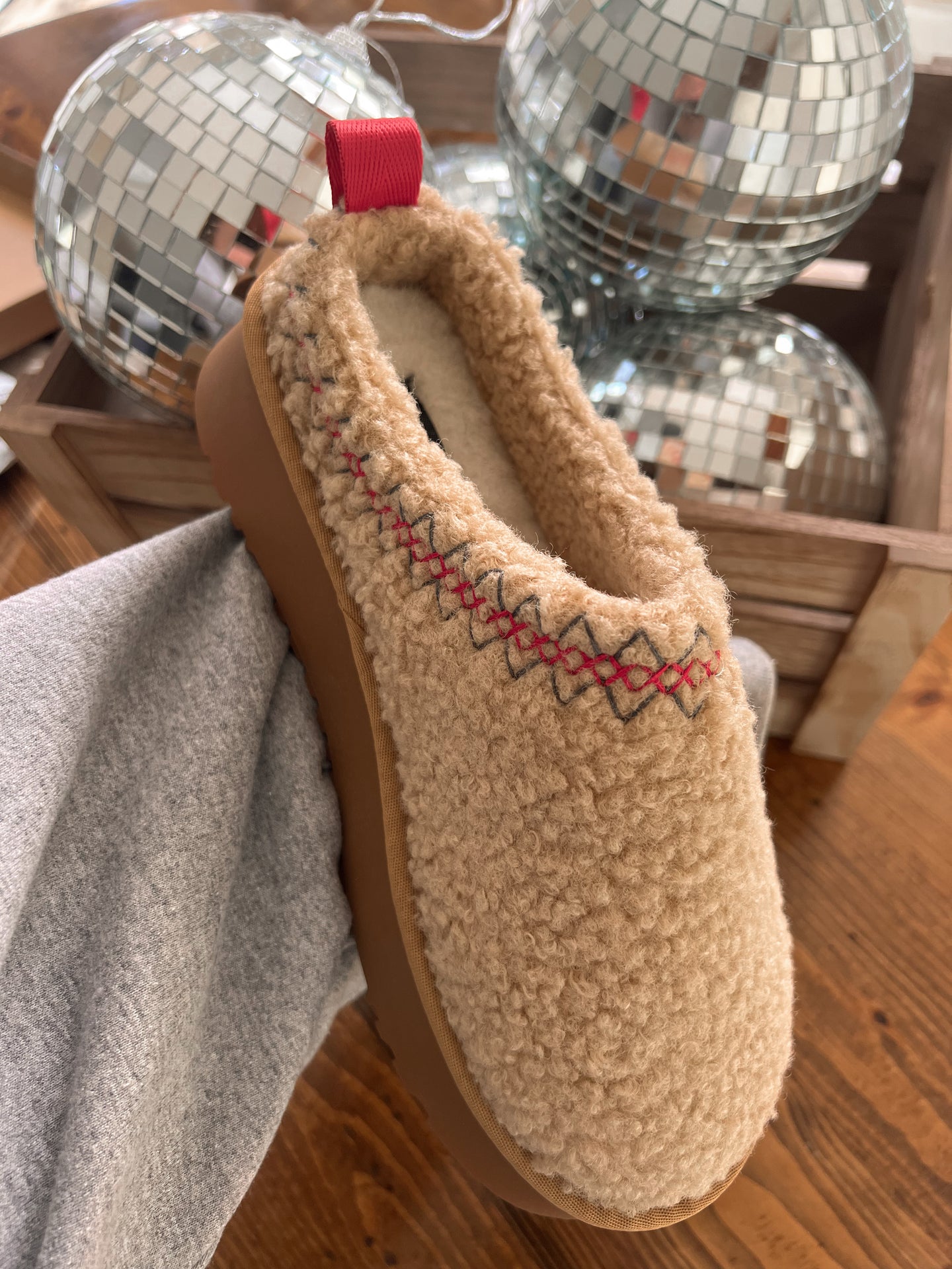 toffee Sherpa slippers