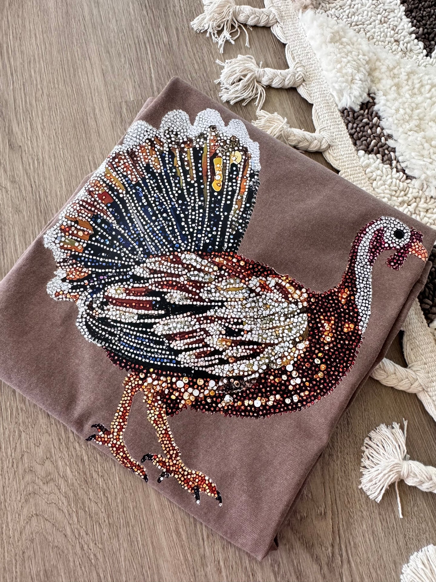 FAUX rhinestone turkey