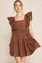 Load image into Gallery viewer, Ruffle Chocolate dress
