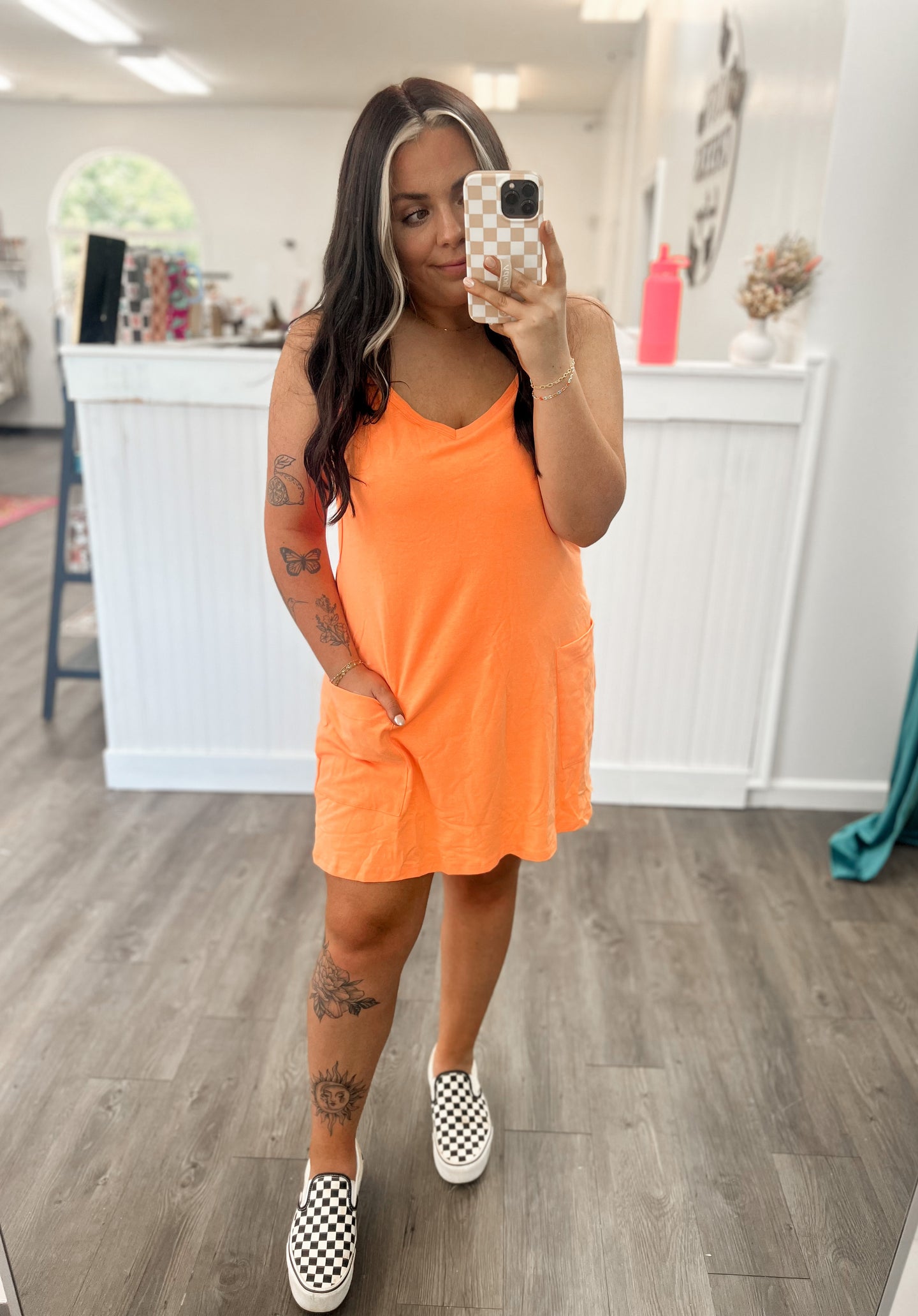 FP Dupe Hot Shot Dress - Neon Orange