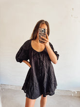 Load image into Gallery viewer, Black eyelet romper
