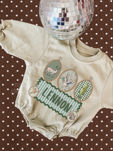 Load image into Gallery viewer, patterned animals bubble romper
