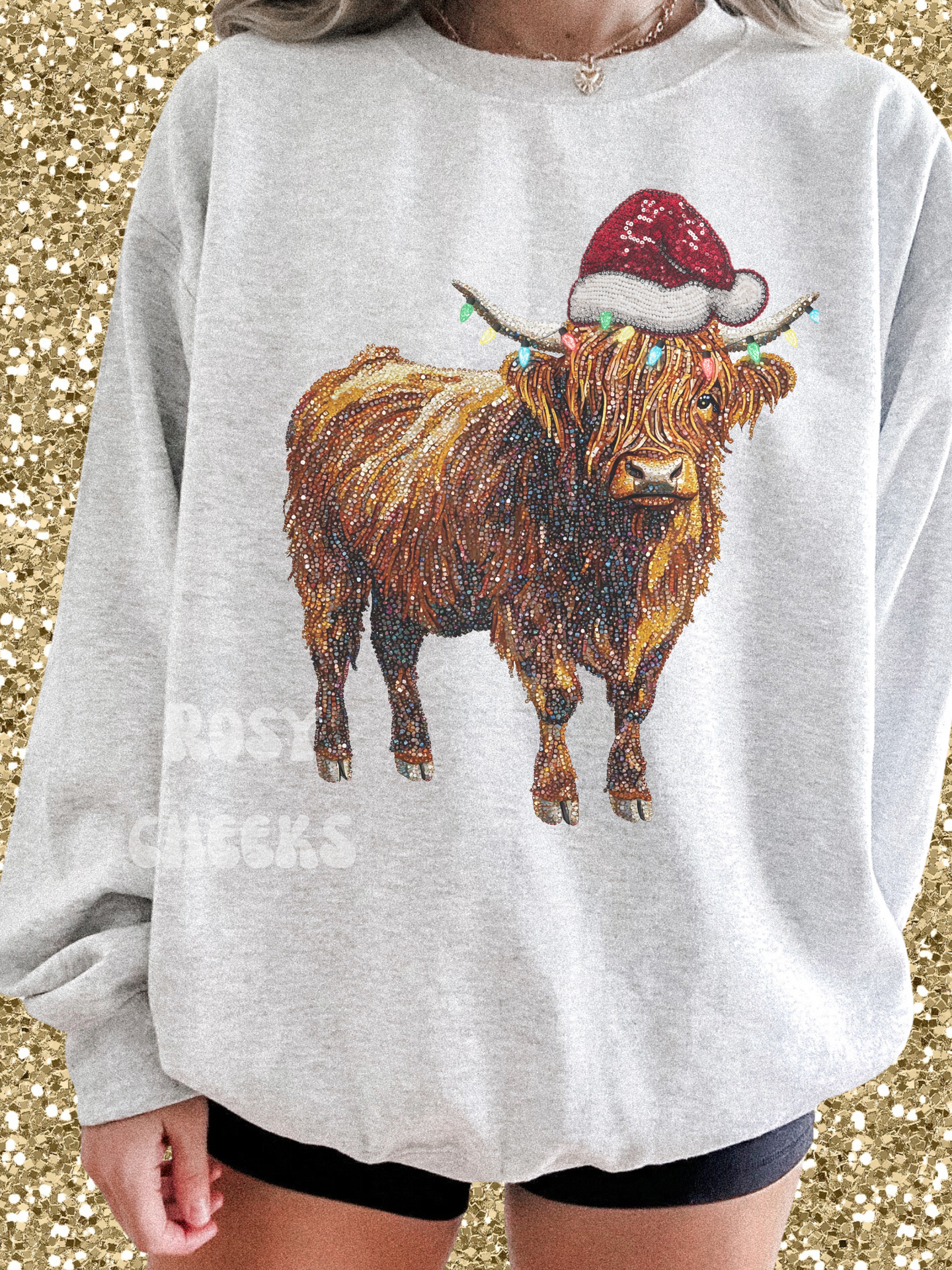 Christmas faux rhinestone highland